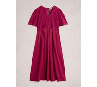 White Stuff White Stuff Pink Lucy Double Cloth Midi Dress Pink EU 34 (UK 6)