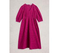 White Stuff White Stuff Pink Lucy Embroidered Cord Dress Pink EU 38 (UK 10)