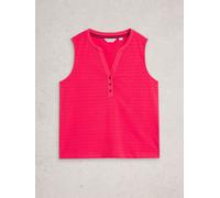 White Stuff White Stuff Pink Nora Texture Notch Vests