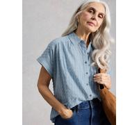 White Stuff White Stuff Sky Blue Orla Button Through Shirt Sky Blue EU 40 (UK 12)