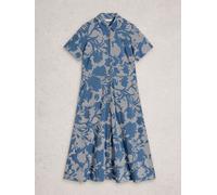 White Stuff White Stuff Steel Blue Rua Jersey Shirt Dress Steel Blue EU 42 (UK 14)