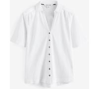 White Stuff White Stuff White Annie Short Sleeve 100% Cotton Jersey Shirt White EU 52 (UK 24)