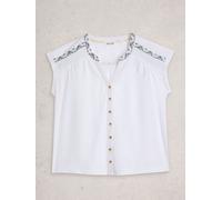 White Stuff White Stuff White Billie Button Shirt White EU 46 (UK 18)
