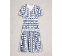 White Stuff White Stuff White Jolene Embroidered Dress White EU 40 (UK 12)