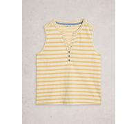 White Stuff White Stuff Yellow Nora Texture Notch Vests