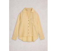 White Stuff White Stuff Yellow Sadie Linen Boyfriend Shirt Yellow EU 52 (UK 24)
