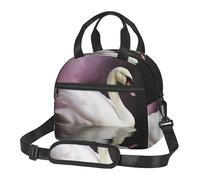 White Swan Sac à déjeuner isotherme pour homme et femme - Sac fourre-tout réutilisable avec sangle réglable - Grande capacité - Sacs isothermes étanches pour le travail, les voyages, le bureau