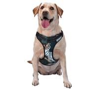 White Tiger Portrait Harnais pour chiens de petite, moyenne et grande taille - Durable, ne tire pas avec sangles réfléchissantes et boucles à dégagement rapide Taille L