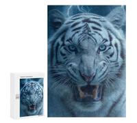 White Tiger Roar Puzzle 1000 Pièces Educa Jouet en Bois Cadeau Unique Décoration Intérieure Jeu Éducatif Challenge Toy Adultes Et Enfants À Partir De 14 Ans 300 PCS