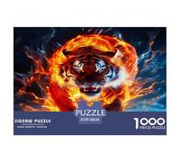 White Tigre Puzzle 1000 Pièces pour Adultes Et Enfants À Partir De 12 Ans Jeux De Défi Jouets Éduchatifs Faune Sauvage De Qualité Supérieure Décoration De La Maison 38x26cm/1000pcs