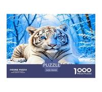 White Tigre Puzzle 1000 Pièces pour Adultes Et Enfants Dès 14 Ans Jeux De Défi Jouets Éduchatifs Faune Sauvage De Qualité Supérieure - Activité Familiale Parfaite 70x50cm/1000pcs