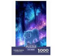 White Tigre Puzzle 3D en Papier 38x26cm/1000pcs, - Jeux Créatifs & Relaxants, Éducatifs pour Enfants, Cadeau De Décoration