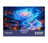 White Tigre Puzzle De 1000 Pièces pour Adultes Et Enfants À Partir De 12 Ans Jeu De Patience Et De Réflexion Faune Sauvage De Qualité Supérieure - Activité Familiale Parfaite 70x50cm/1000pcs