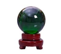 White Transparent Crystal Ball Ornaments can Rotate Yellow Glass Ball Purple Powder Blue Living Room Office Fortune Decorations,Green-150mm