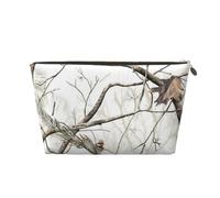 White Trees Trousse de toilette de voyage en cuir PVC avec fermetures éclair dorées, organiseur étanche pour maquillage, articles de toilette et essentiels, doré, One Size, Trousse de maquillage