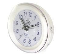 (WHITE) - Trevi SL3052 Alta Quartz Alarm Clock with LED Backlight and Silent