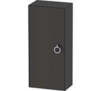 Duravit demi-hauteur Tulip blanc WT1323L5858 40 x 24 cm, Graphit 2000 , porte match2 à gauche avec poignée, 2 étagères en verre