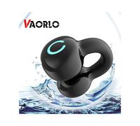 (White) VAORLO Business Headphone Bluetooth 5.3 Air Conduction Single-Ear Headset Long Standby Hands-Free Calling for All Smartphones