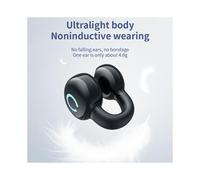 (White) VAORLO Business Headphone Bluetooth 5.3 Air Conduction Single-Ear Headset Long Standby Hands-Free Calling for All Smartphones
