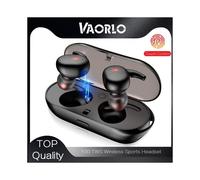 (White) VAORLO Y30 TWS Wireless Sports Earphones HiFi Stereo Music with HD Microphone Touch Control for All Smartphones