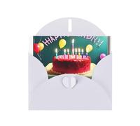 White WHJSHOP Carte de vœux d'anniversaire avec belles impressions - Papier nacré double face haut de gamme avec boucle d'amour et enveloppe en papier nacré