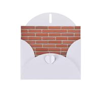 White WHJSHOP Carte de vœux Motif mur de briques rouges - Papier nacré double face haut de gamme Effet perle Love Buckle Enveloppe en papier nacré