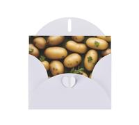 White WHJSHOP Garden Carte de vœux imprimée pommes de terre - Papier nacré double face haut de gamme Effet perle Love Buckle Enveloppe en papier nacré