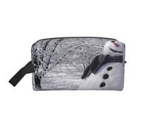 White Wolf Trousse de toilette de voyage, Arbre blanc et bonshommes de | Trousse de maquillage de grande capacité, sac de douche à suspendre pour homme et femme