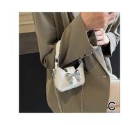 (White)Womens Bow Tie Handbag Simple Casual Underarm Bag Bag Crossbody Bag for Street