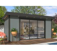 White Wood Studio de jardin en bois d’épicéa peint 28 mm Lydia - 19,2 m² - 111858