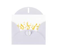 White YYHWHJDE Carte de vœux avec notes de musique et petits animaux 15,2 x 10,2 cm Design tendance et unique pour diverses occasions