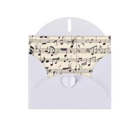 White YYHWHJDE Carte de vœux imprimée notes de musique 15,2 x 10,2 cm - Design tendance et unique pour diverses occasions