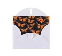 White YYHWHJDE Carte de vœux Motif papillon monarque 15,2 x 10,2 cm avec effet perle double face et encre respectueuse de l'environnement