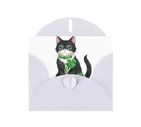 White YYHWHJDE Carte de vœux Motif trèfle à trois feuilles 15,2 x 10,2 cm Design tendance et unique pour diverses occasions