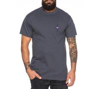 Whitebeard Ruffy T-Shirt Brodé Homme - Broderie Chemise Straw Hat One Pirate Piece Anime Luffy Zoro, Couleur:Dunkel Grau, Taille:L