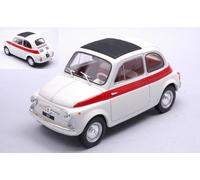 WHITEBOX 1/24 FIAT 500 1960 BLANC/ROUGE MODÈLE STATIQUE DIECAST