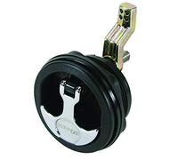 Whitecap Industries Loquet en T avec verrou à clé, Chrome/Zamac/en Nylon Noir