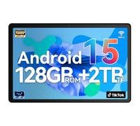 Whitedeer Tablette, Android 15 Tablette 10 Pouces avec 128 Go de ROM + 2 to TF, Octa Core, Widevine L1, Wi-FI 6G/BT 5.3, 6200 mAh, Mode Ordinateur Pris en Charge - Gris