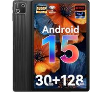 Whitedeer Tablette, Android 15 Tablette 10 Pouces Octa Core 30GB RAM + 128GB ROM + 1TB Micro SD avec WiFi 6, Widevine L1, Batterie 6200mAh, Tablette Tactile et Transfert OTG, Noir