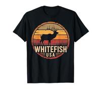 Whitefish Montana Heritage Elk Sunset Souvenir T-Shirt