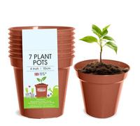 Whitefurze - Ensemble de 7 Plantes Couleur Terre Cuite Pots - 4 "10cm