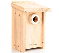 WHITEHORSE Bluebird House - Nichoir à Oiseaux construit Selon Les spécifications NABS - Nichoir pour diverses espèces d'oiseaux chanteurs - Nichoir en cèdre Bleu - Nichoir à Oiseaux résistant aux