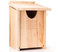 WHITEHORSE Grande Maison pour Chouettes - Bois de Cèdre Premium - Design Résistant aux Intempéries - 41 x 30 x 28 cm - Un Nichoir pour Plusieurs Espèces de Chouettes Européennes