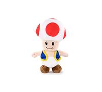 Whitehouse Leisure Super Mario Bros - Peluche des Personnages de Super Mario - 22cm - Mario, Luigi, Toad, Yoshi, Princesa Peach, Donkey Kong - Qualité Super Soft (Toad)