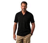 WHITELISTED Jp1880 Jersey-Hemd, Halbarm, Kragen, Cuba-fit, BIS 8 XL Chemise, Noir, 5XL Hommes