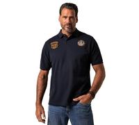WHITELISTED Jp1880 Poloshirt, Halbarm, Piqué, Badges, BIS 8 XL Chemise, Bleu Marine, 8XL Hommes