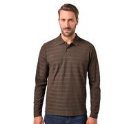 WHITELISTED Poloshirt, Strukturringel, aus Teilweise Biobaumwolle, 1/1 T-Shirt, Marron foncé, 4XL Hommes