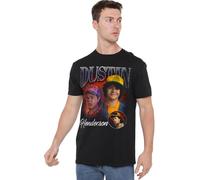 WHITELISTED Stranger Things Dustin Homage Unisex T Shirt, Black, XL