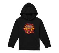 WHITELISTED Stranger Things Hellfire Flames Youth Boy/Girls Pull-Over Hoodie, Black Hooded Sweatshirt, 7-8 Ans Unisex Kids