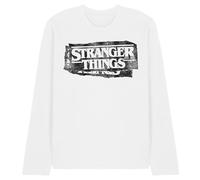 WHITELISTED Stranger Things Punk Logo Unisex Long Sleeve T Shirt, White